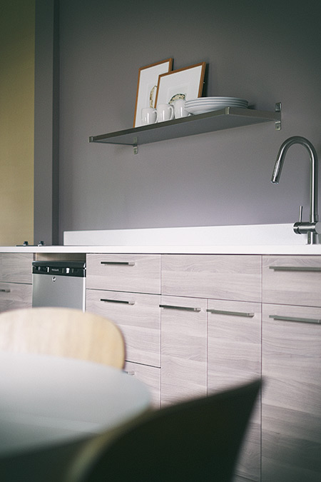 The sleek kitchenette of The Nash